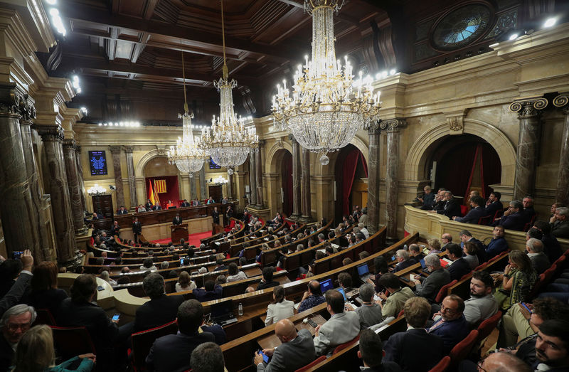 © Reuters. Visão geral do Parlamento regional da Catalunha, em Barcelona