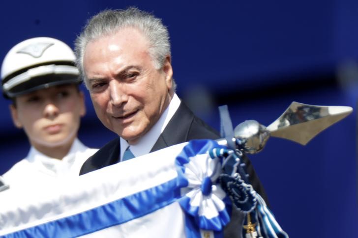 © Reuters. Presidente Michel Temer durante cerimônia em Brasília