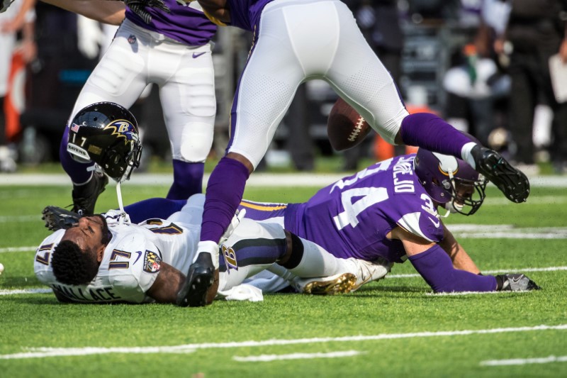 © Reuters. NFL: Baltimore Ravens at Minnesota Vikings
