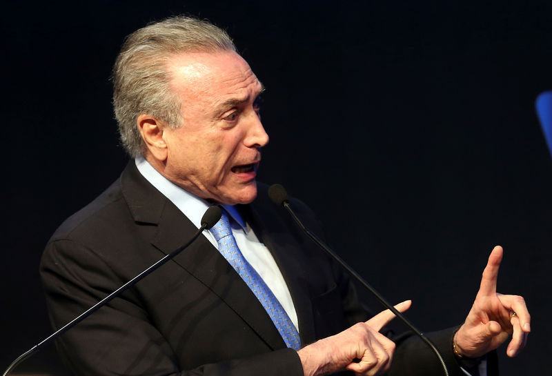 © Reuters. Presidente Michel Temer discursa durante abertura de evento em São Paulo