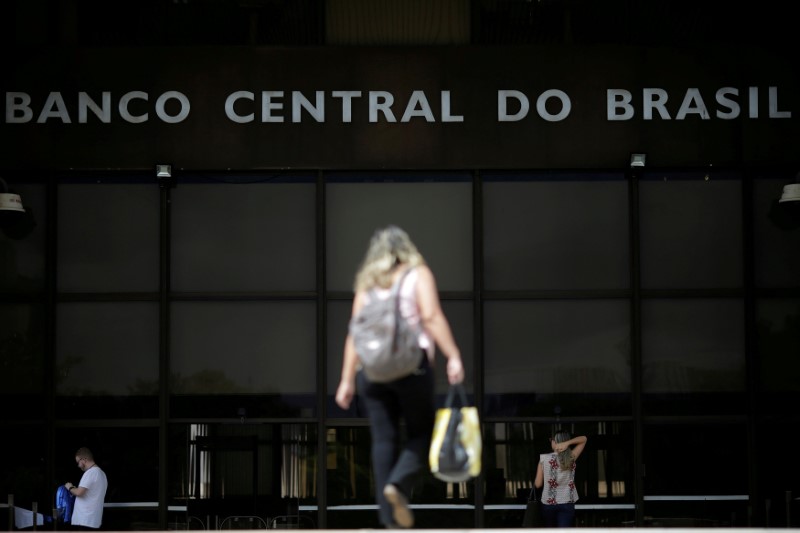 © Reuters. FILE PHOTO -  The central bank headquarters building is seen in Brasilia