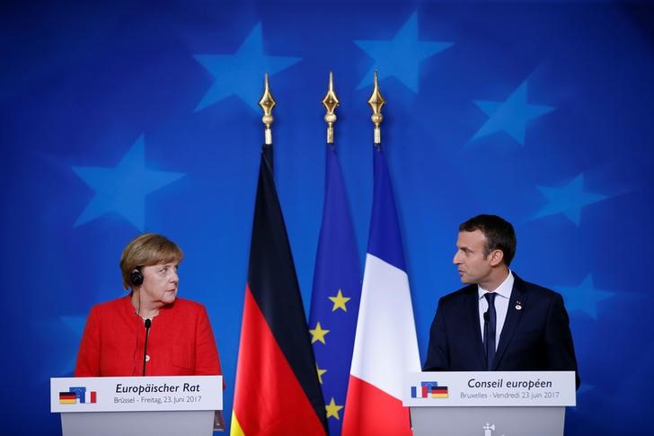 © Reuters. Las negociaciones de la coalición alemana asestan un golpe a Macron en Europa