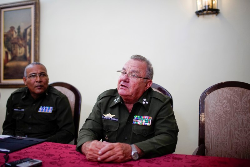 © Reuters. Coronel cubano Ramiro Ramírez durante entrevista no Hotel Nacional em Havana, Cuba