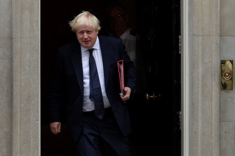 © Reuters. Britain's Foreign Secretary Boris Johnson leaves 10 Downing Street, London