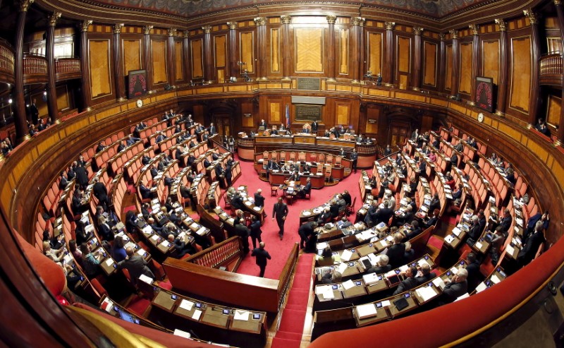 © Reuters. Visão geral do Senado italiano, em Roma