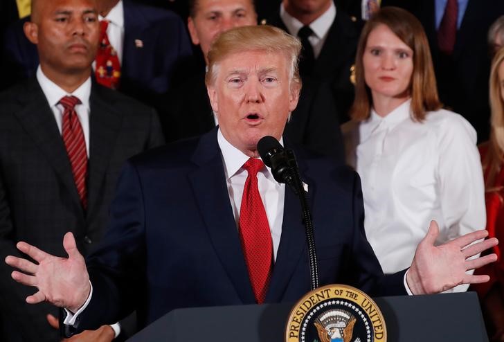 © Reuters. Trump faz discurso na Casa Branca