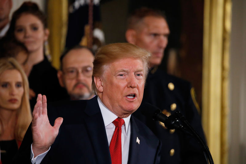© Reuters. Foto del jueves del presidente de EEUU, Donald Trump, en un acto en la Casa Blanca