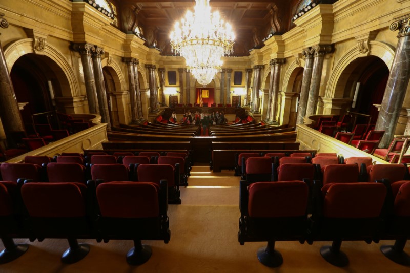 © Reuters. Câmara do Parlamento da Catalunha em Barcelona, Espanha