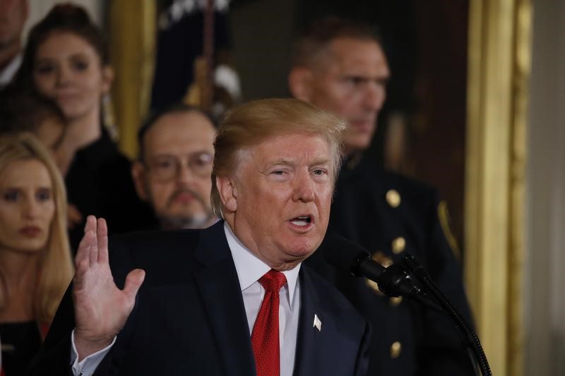 © Reuters. Presidente dos EUA, Donald Trump, discursa na Casa Branca, em Washington, EUA