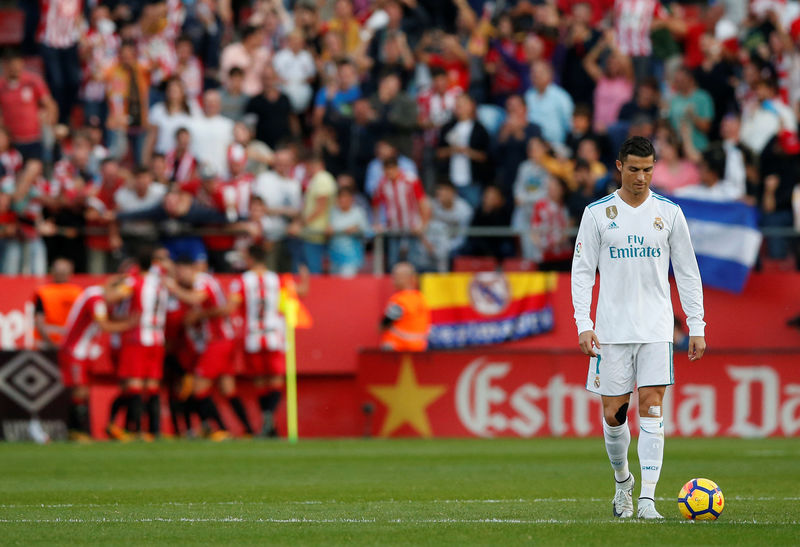 © Reuters. ريال مدريد يتعرض لخسارة مفاجئة أمام جيرونا في الدوري الإسباني