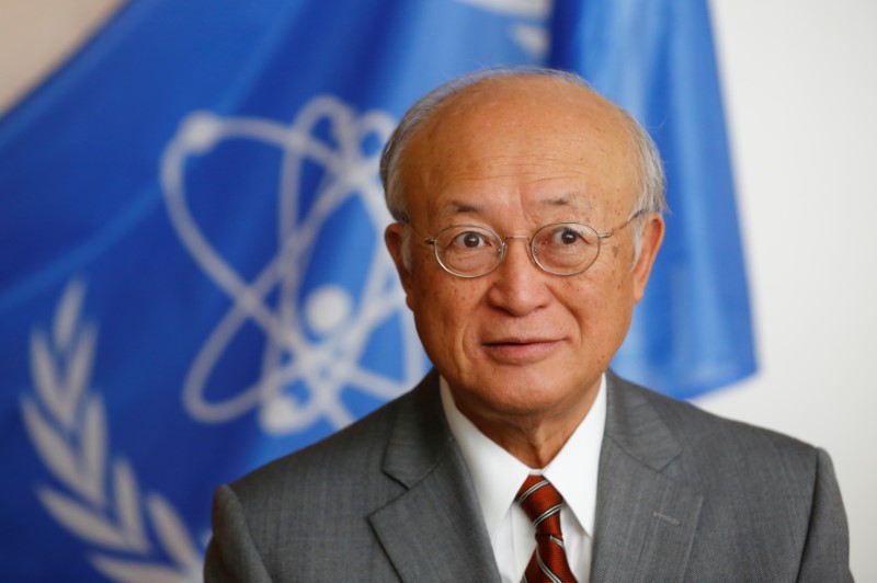 © Reuters. Diretor-geral da Agência Internacional de Energia Atômica (AIEA), Yukiya Amano, durante entrevista com a Reuters em Viena, na Áustria