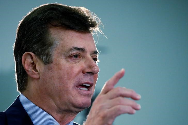 © Reuters. Paul Manafort, ex-gerente de campanha do presidente dos Estados Unidos, Donald Trump,  durante coletiva de imprensa em Cleveland