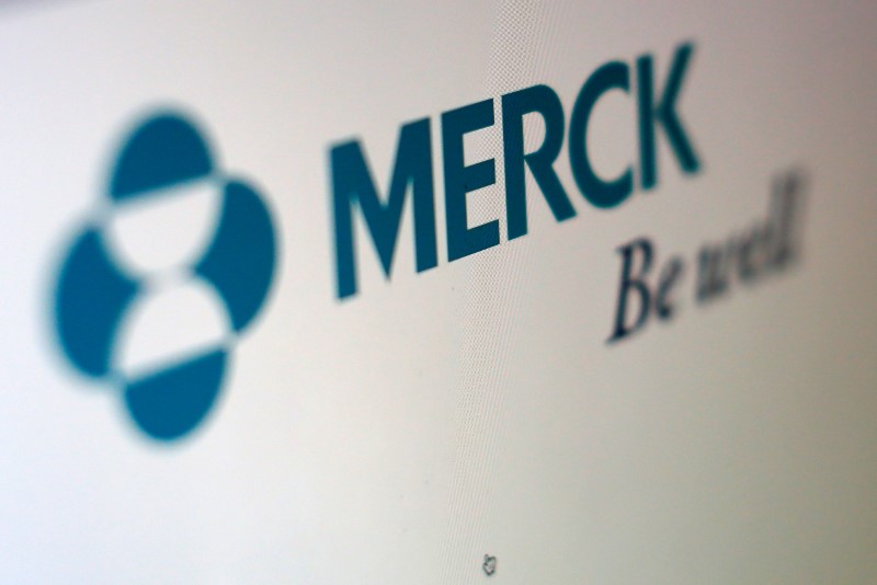 © Reuters. The logo of Merck is pictured in this illustration photograph  in Cardiff, California