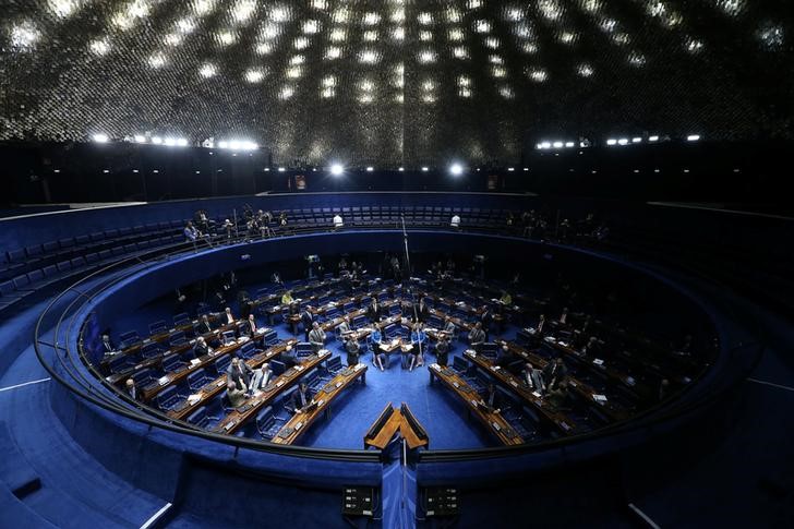 © Reuters. Visão geral do Senado brasileiro durante sessão em Brasília, no Brasil
