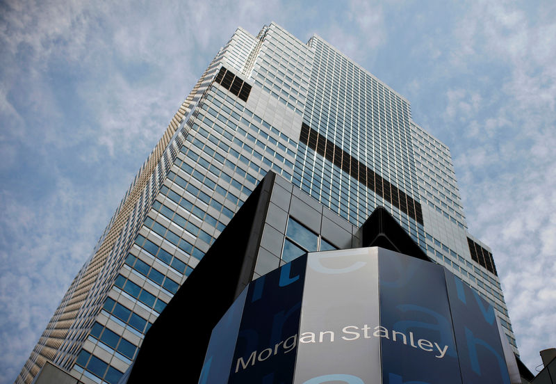 © Reuters. FILE PHOTO: Corporate logo of financial firm Morgan Stanley in New York, New York