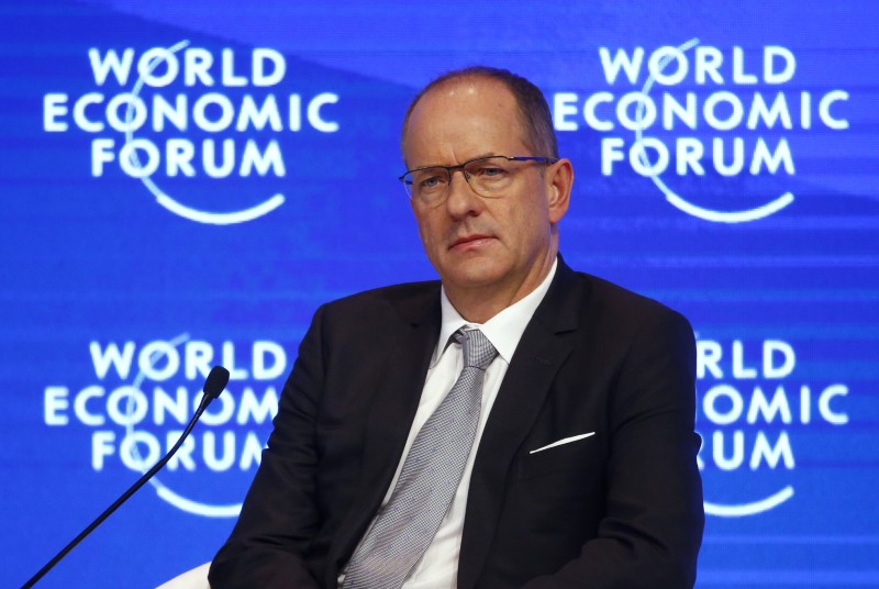 © Reuters. Witty CEO of GlaxoSmithKline attends the WEF annual meeting in Davos