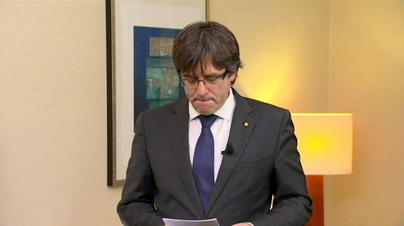 © Reuters. La Audiencia Nacional pide detención de depuesto presidente catalán Puigdemont