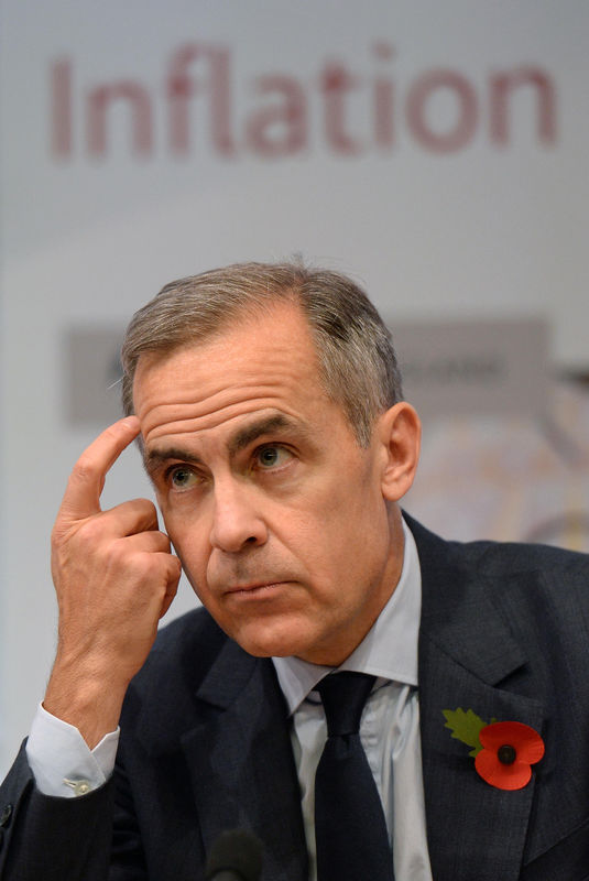 © Reuters. بنك إنجلترا يتوقع نموا أبطأ في حالة الانفصال دون اتفاق