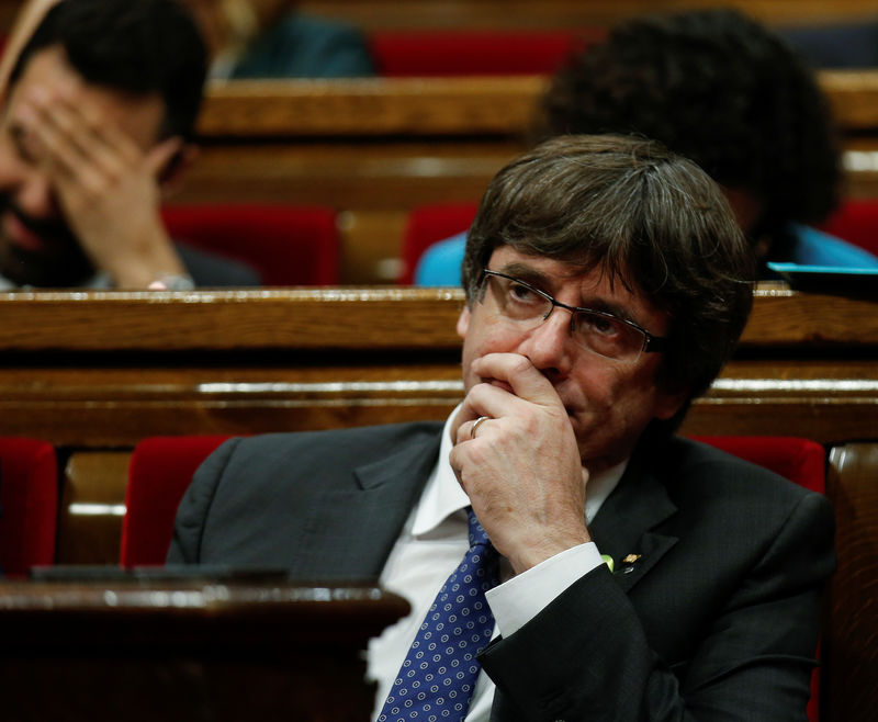 © Reuters. PUIGDEMONT PLACÉ EN GARDE À VUE PAR LE PARQUET DE BRUXELLES