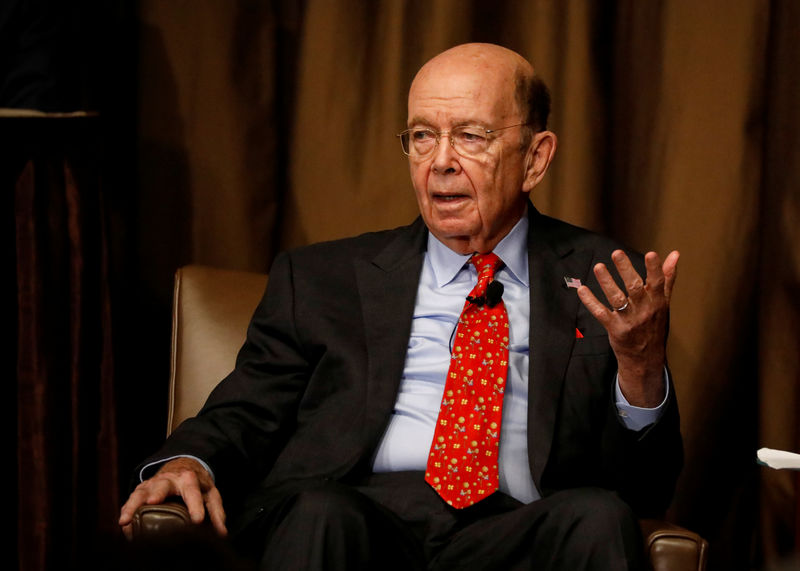 © Reuters. Commerce Secretary Wilbur Ross speaks to the Economic Club of New York in New York