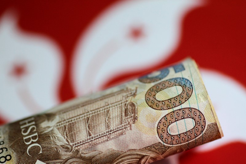 © Reuters. FILE PHOTO: Illustration photo of a Hong Kong dollar note