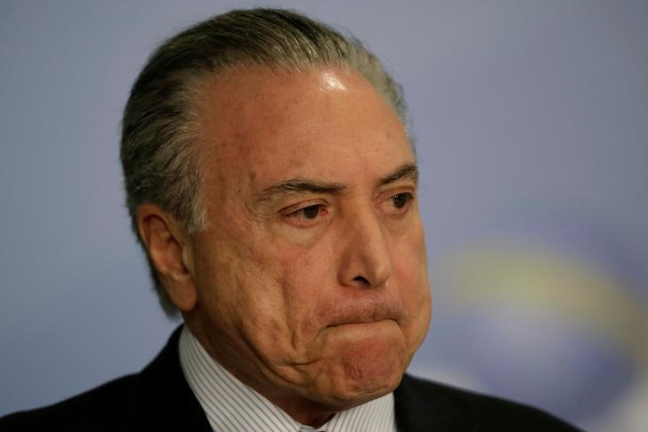 © Reuters. Presidente Michel Temer durante evento no Palácio do Planalto