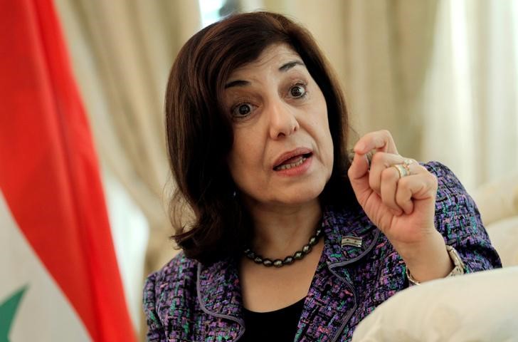 © Reuters. Bouthaina Shaaban durante entrevista em Pequim