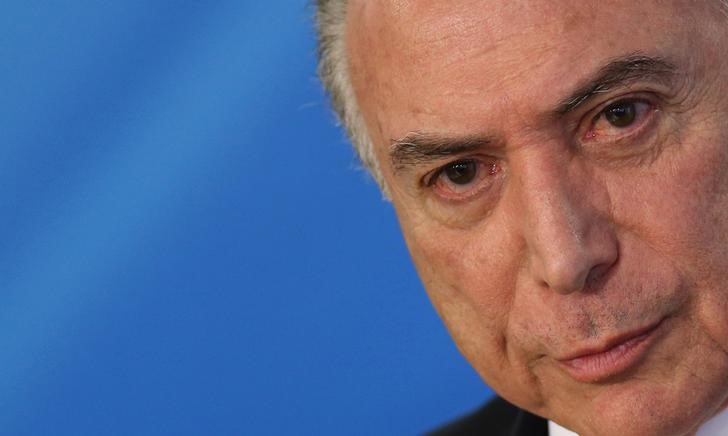 © Reuters. Presidente Michel Temer durante cerimônia no Palácio do Planalto, em Brasília