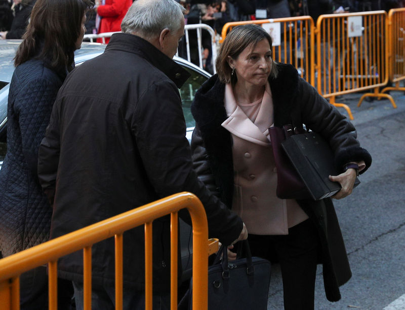 © Reuters. Carme Forcadell chega em tribunal da Espanha