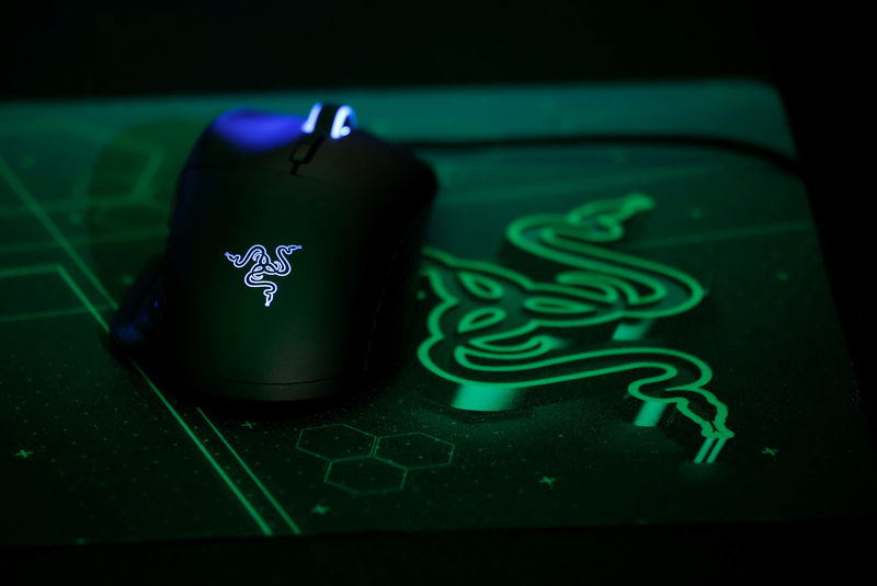© Reuters. Razer products are displayed in Hong Kong