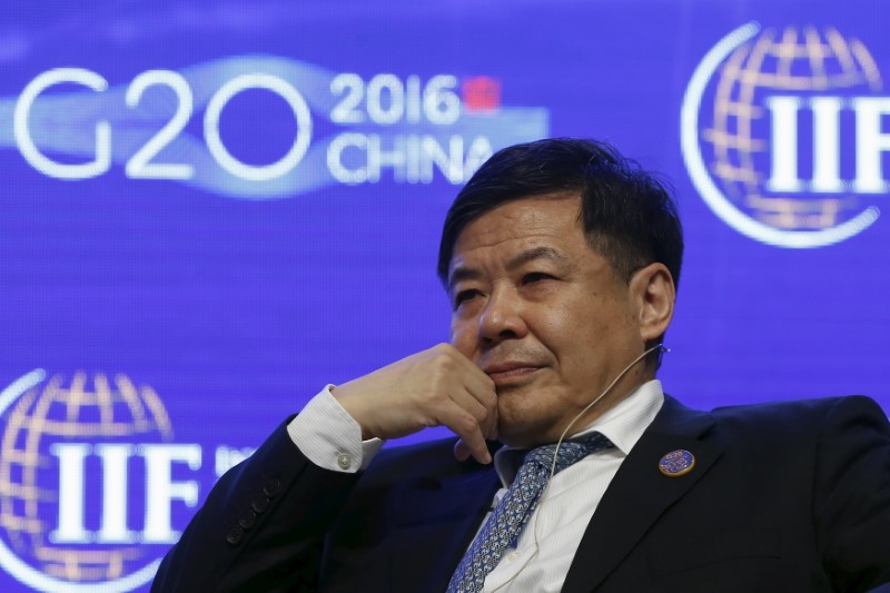 © Reuters. China's Vice Finance Minister Zhu Guangyao, attends a conference during the 2016 IIF G20 Conference at the financial district of Pudong in Shanghai
