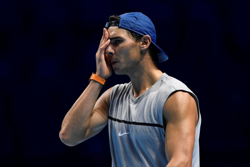 © Reuters. Nadal confía en estar en plena forma para el ATP Finals