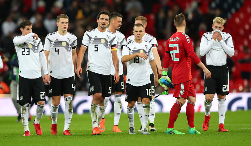 © Reuters. إنجلترا تتعادل بدون أهداف مع ألمانيا في لقاء ودي