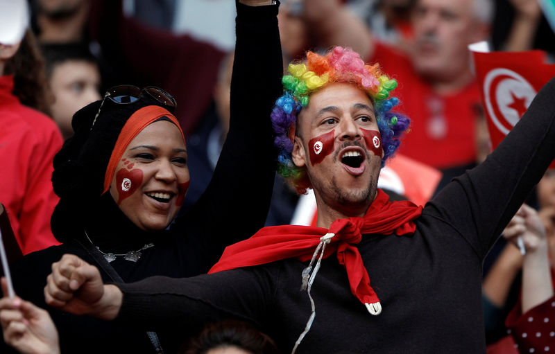 © Reuters. التعادل بدون أهداف يكفي تونس للتأهل إلى كأس العالم
