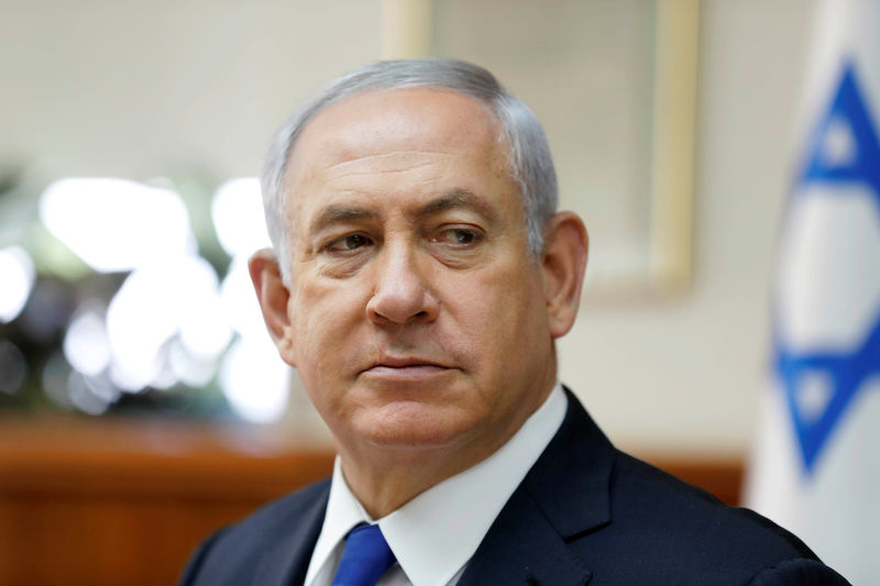 © Reuters. نتنياهو يلمح إلى أن إسرائيل ستتصرف بحرية في سوريا
