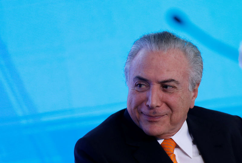 © Reuters. Presidente Michel Temer participa de cerimônia no Palácio do Planalto, em Brasília