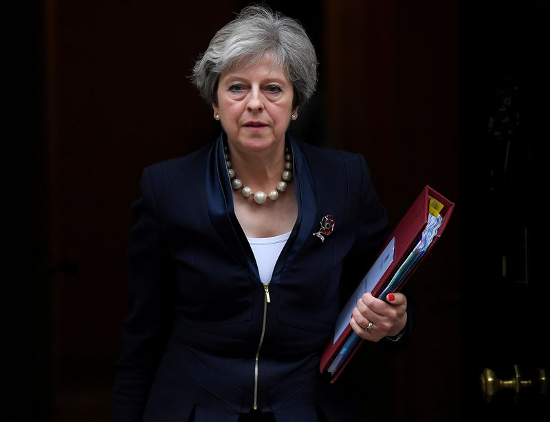 © Reuters. FILE PHOTO:Britain's Prime Minister Theresa May leaves 10 Downing Street in London