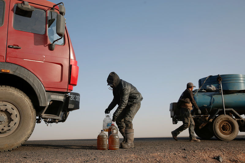 © Reuters. The Wider Image: Border jam puts Mongolia's coal lifeline under threat