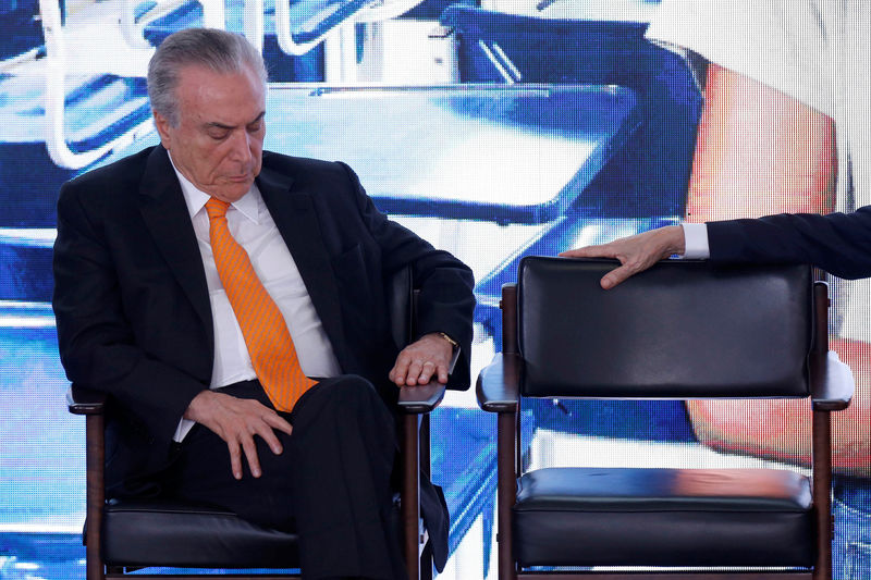 © Reuters. Presidente Michel Temer durante cerimônia no Palácio do Planalto