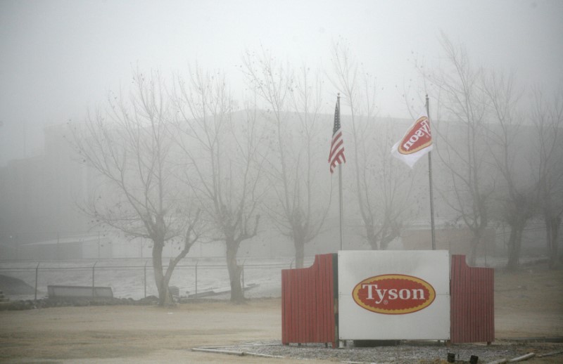 © Reuters. The Tyson logo in a file photo