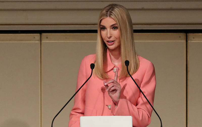 © Reuters. Ivanka Trump, the daughter and assistant to President Donald Trump, delivers a speech at World Assembly for Women in Tokyo