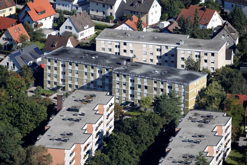© Reuters. General view at residential building of village Groebenzell