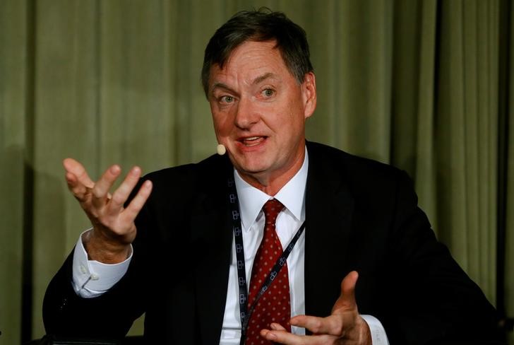 © Reuters. Federal Reserve Bank of Chicago President Evans participates in discussion in Zurich