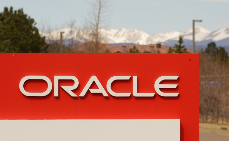 © Reuters. The sign outside Oracle's offices in Broomfield