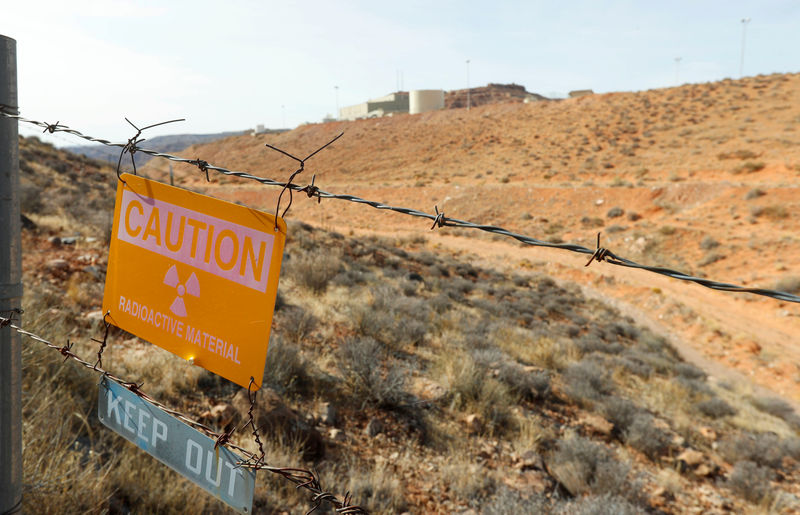 © Reuters. Uranium One and Anfield's "Shootaring Canyon Uranium Mill" facality sits outside Ticaboo