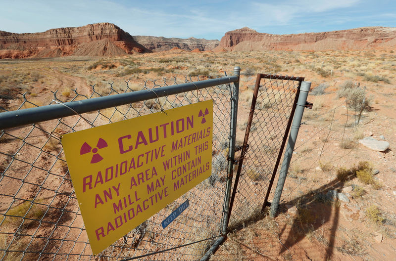 © Reuters. Uranium One and Anfield's "Shootaring Canyon Uranium Mill" facality sits outside Ticaboo