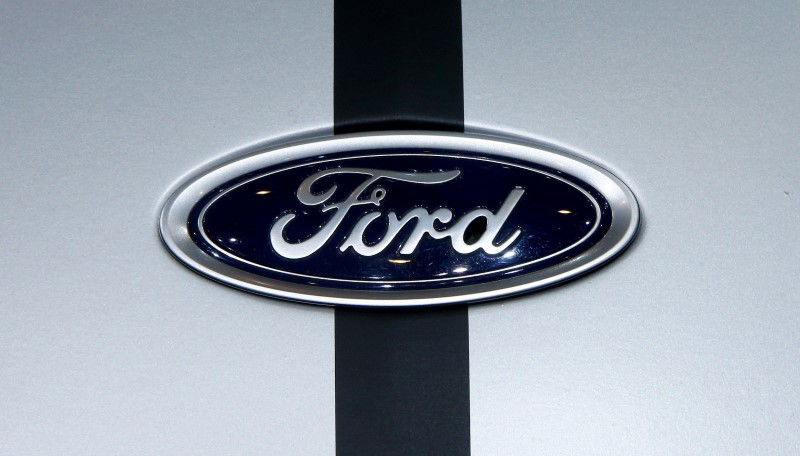 © Reuters. The logo of Ford is seen during the 87th International Motor Show at Palexpo in Geneva