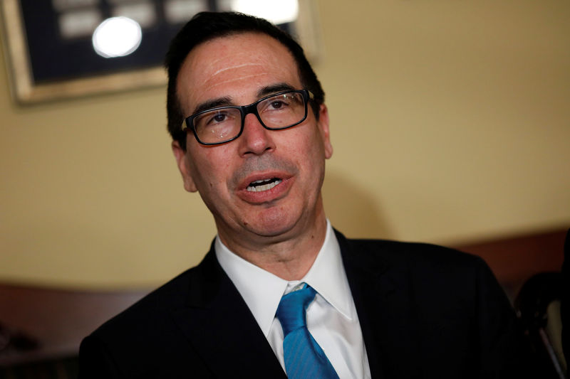 © Reuters. Treasury Secretary Steve Mnuchin speaks at a news conference to introduce the Republican tax reform plan at the U.S. Capitol in Washington