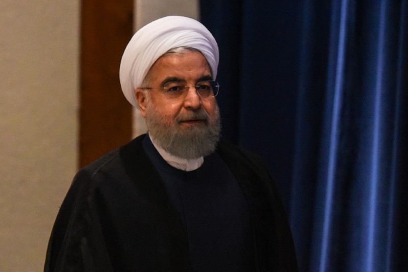 © Reuters. LE PRÉSIDENT IRANIEN ROHANI PROCLAME LA FIN DE L'ETAT ISLAMIQUE