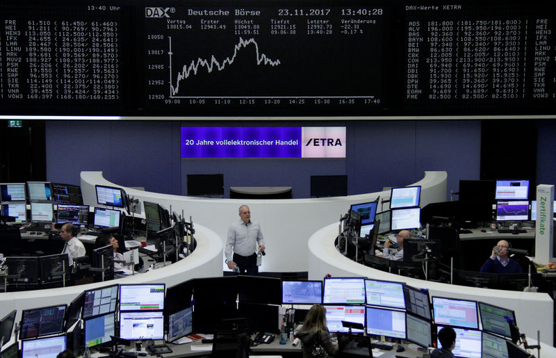 © Reuters. La borsa di Francoforte, ieri